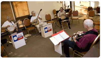 Austin Banjo Club practice session 2009