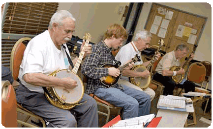 Austin Banjo Club practice session 2009