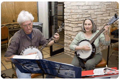 Austin Banjo Club practice session 2009