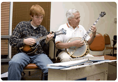 Austin Banjo Club practice session 2009