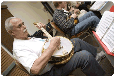 Austin Banjo Club practice session 2009