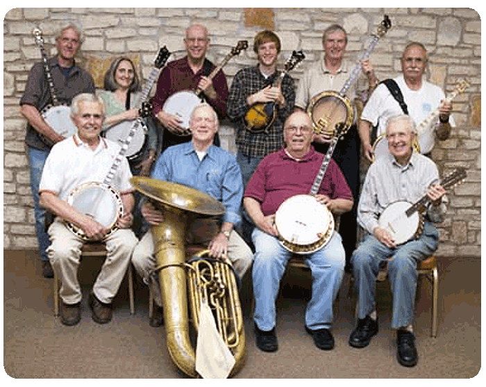 Austin Banjo Club practice session 2009