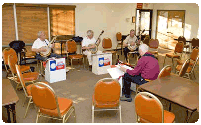 Austin Banjo Club practice session 2009